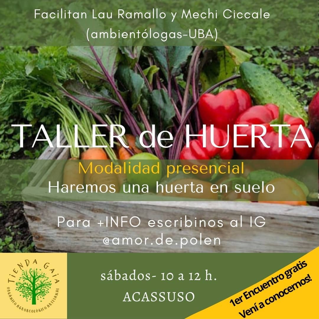 Flyer Taller de Huerta Taller de huerta urbana agroecologica